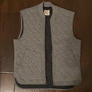 Todd Snyder Fleece Vest - gray medium